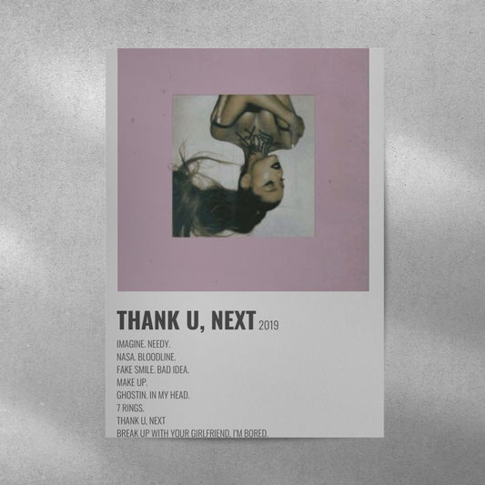 Ariana Grande Thank You Spotify Aesthetic Metal Poster - Aesthetic Phone Cases - Culltique