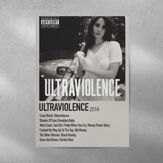 Lana Del Ray Ultraviolence Spotify Aesthetic Metal Poster - Aesthetic Phone Cases - Culltique