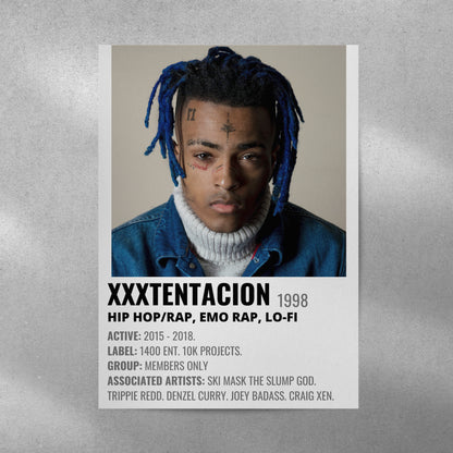 XXXTentacion Spotify Aesthetic Metal Poster - Aesthetic Phone Cases - Culltique