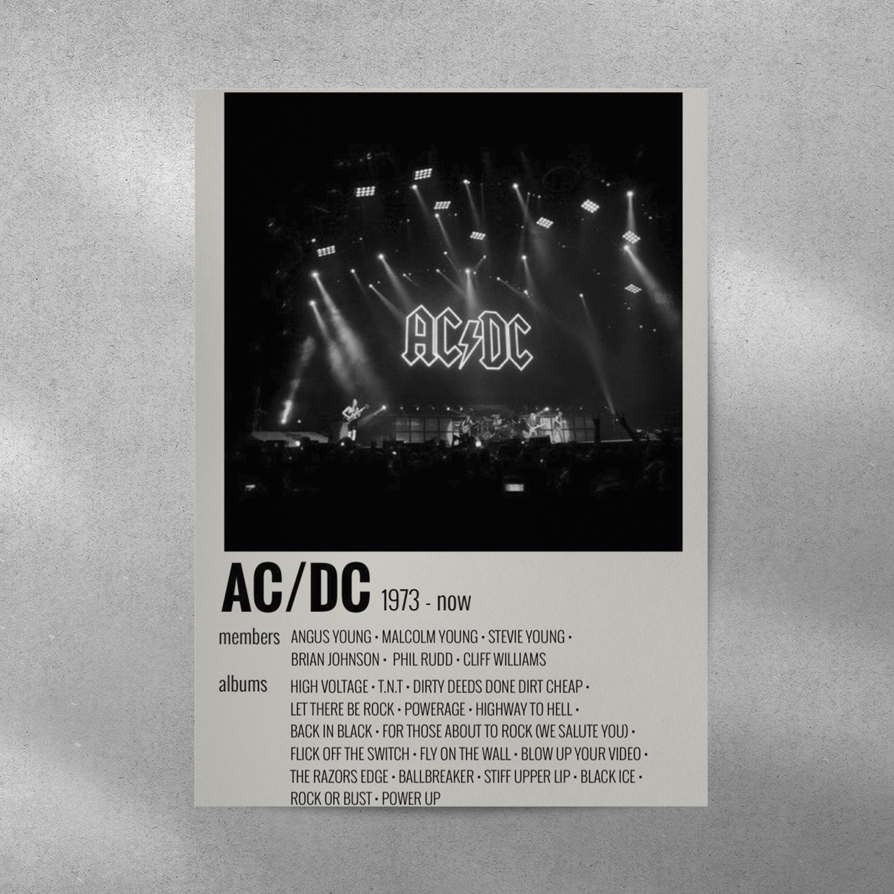 AC/DC Card Spotify Aesthetic Metal Poster by Culltique