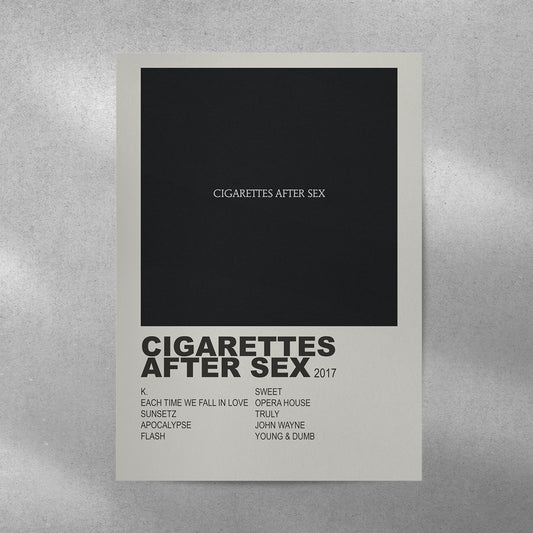 Cigarettes After S Card Spotify Aesthetic Metal Poster
